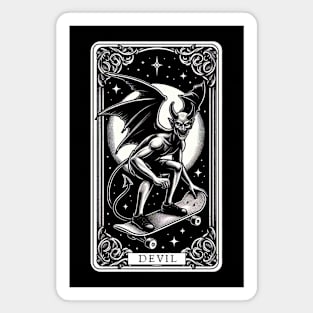 Devil on a Skateboard Tarot Magnet